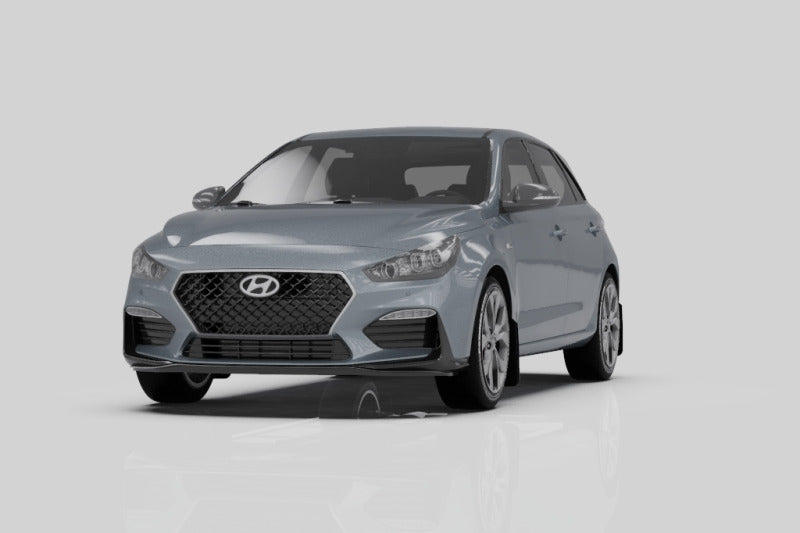Rally Armor UR Mud Flaps - 2019-2020 Hyundai Elantra GT - Black/Grey Logo - #MF59-UR-BLK/GRY
