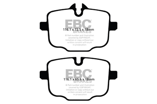 EBC Racing 2021+ BMW M3/M4 / 2023+ BMW M2 (G80/G82/G87) RP-1 Race Rear Brake Pads DP82089RP1