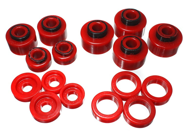 Energy Suspension for 99-07 Ford F-250/F-350 SD 2 Body Mount Set - Red 4.4120R