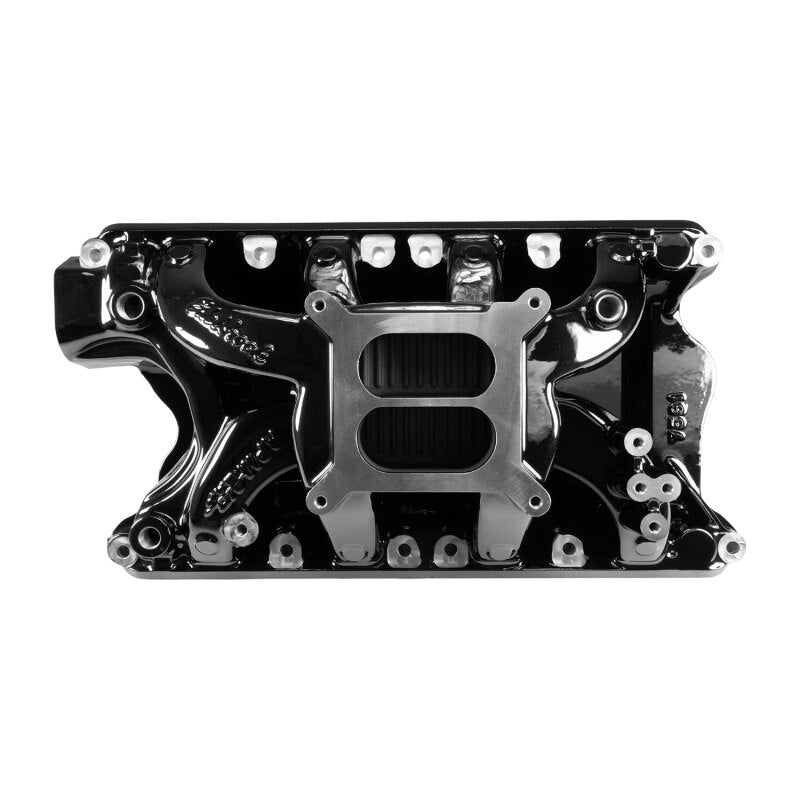 Edelbrock 7581-BP RPM Air-Gap Small Block Ford 351W Intake Manifold - Black Plasma Finish