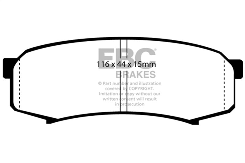 EBC 10+ Lexus GX460 4.6 Ultimax2 Rear Brake Pads UD606
