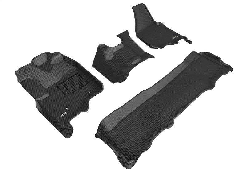 3D MAXpider Kagu Front & Rear Floor Mats for 2012-2016 Ford F-250/F-350/F-450