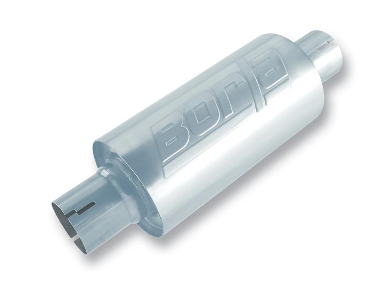Borla 400497 S-Type Muffler 2.5in Inlet/Outlet 5in Round x 10in w/Notch - #400497