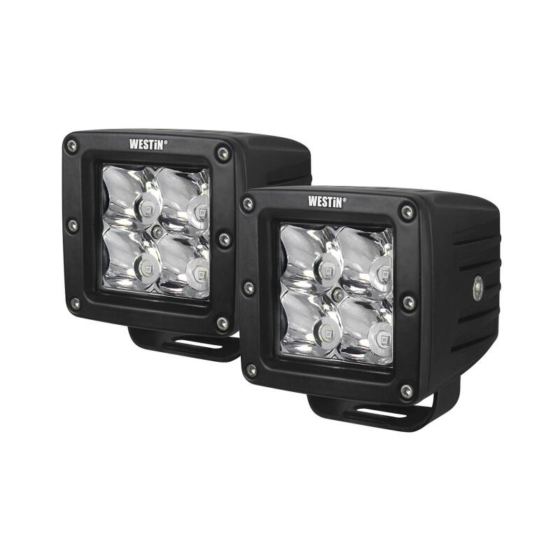 Westin 09-12200A-PR Compact LED -4 5W Cree 3 inch x 3 inch (Set of 2) Black
