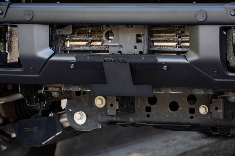 DV8 Offroad 21-22 Ford Bronco Factory Front Bumper Licence Relocation Bracket - Front - #LPBR-01