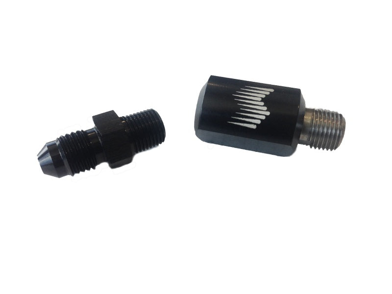 Snow Performance SNO-810-BRD 1/8in NPT F to 4AN Male Low Pro Str Nozzle Holder