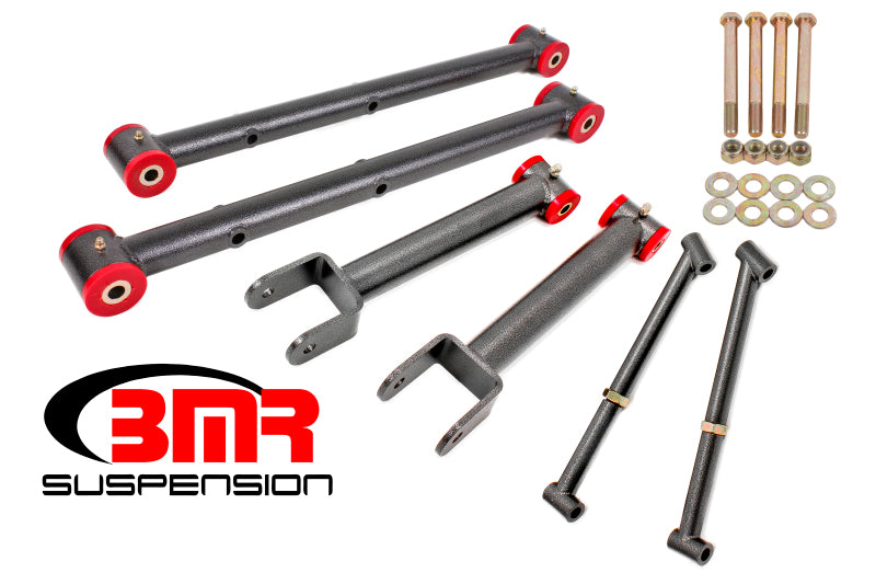 BMR 64-67 A-Body Non-Adj. Rear Suspension Kit (TCA034/UTCA010/RB001) - Black Hammertone