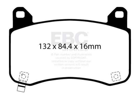 EBC 2020+ Tesla Model Y Yellowstuff Front Brake Pads DP42418R