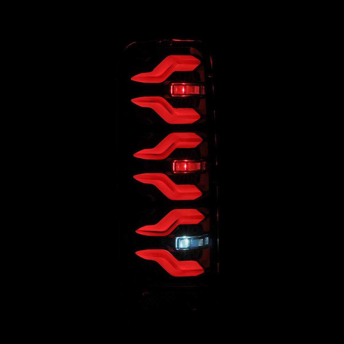AlphaRex 658006 87-96 Ford Bronco/F-150 Luxx-Series LED Tail Lights - Alpha-Black