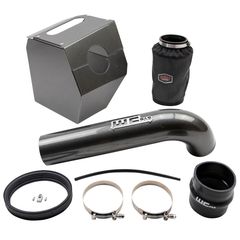 Wehrli Custom Fabrication WCF100344-GW 4in Intake Kit Gloss White for 2017-2019 Chevrolet Silverado / GMC Sierra 2500 HD / 3500 HD 6.6L L5P Duramax