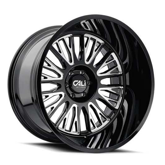 Cali Off-Road Vertex 9116 20x10 6x135 -25mm Gloss Black Milled Wheel 9116-2136BM