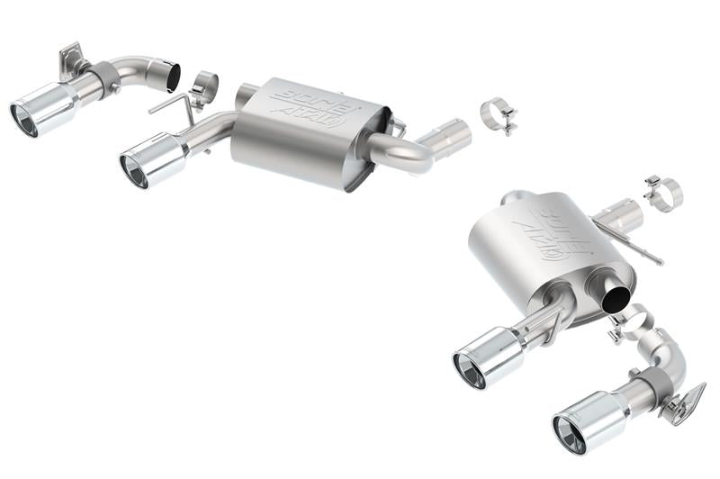 Borla 11925 16 Chevy Camaro SS 6.2L w/ Dual NPP Atak Quad RD RL Tips Dual Exit Rear Section Exhaust - #11925