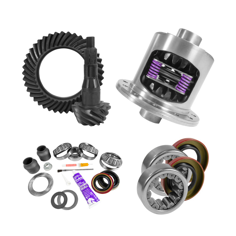 Yukon Gear & Axle YGK2098 9.75in for Ford 3.73 Rear Ring & Pinion Install Kit 34 Spline Positraction 2.99in Axle Bearing