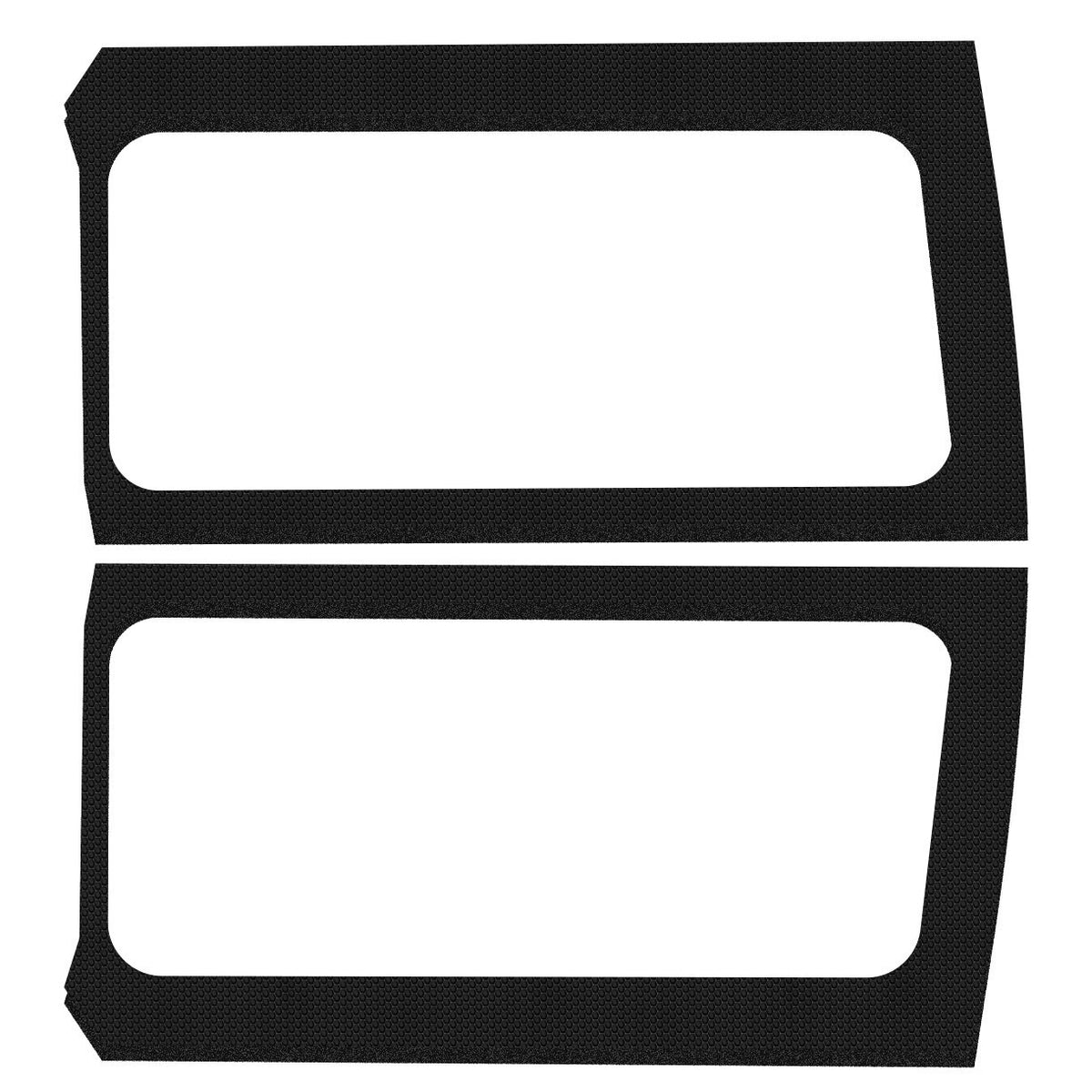 DEI for 2018-2023 Jeep Wrangler JL 2-Door Boom Mat Rear Side Window Trim - 2 Piece - Black