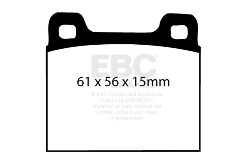 EBC 73-77 Porsche 911 2.7L Redstuff Front/Rear Brake Pads DP3104C