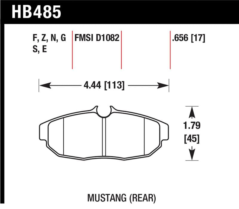 Hawk Performance HB485E.656 Blue 9012 Motorsport Brake Pads