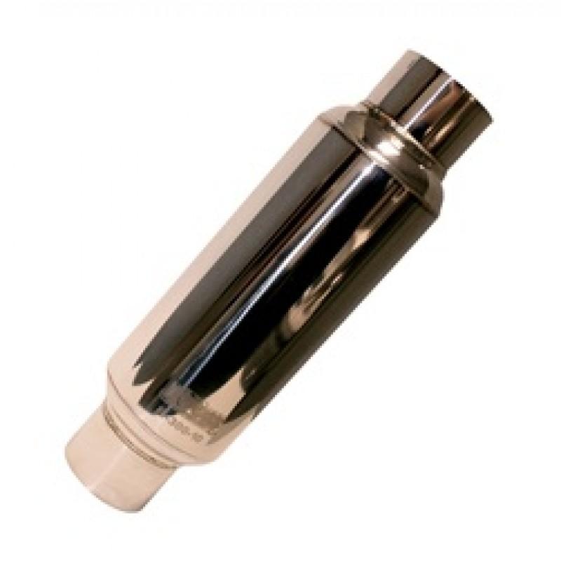 Kooks R300-14 Universal 3in Round Muffler 14in Long. Pol SS