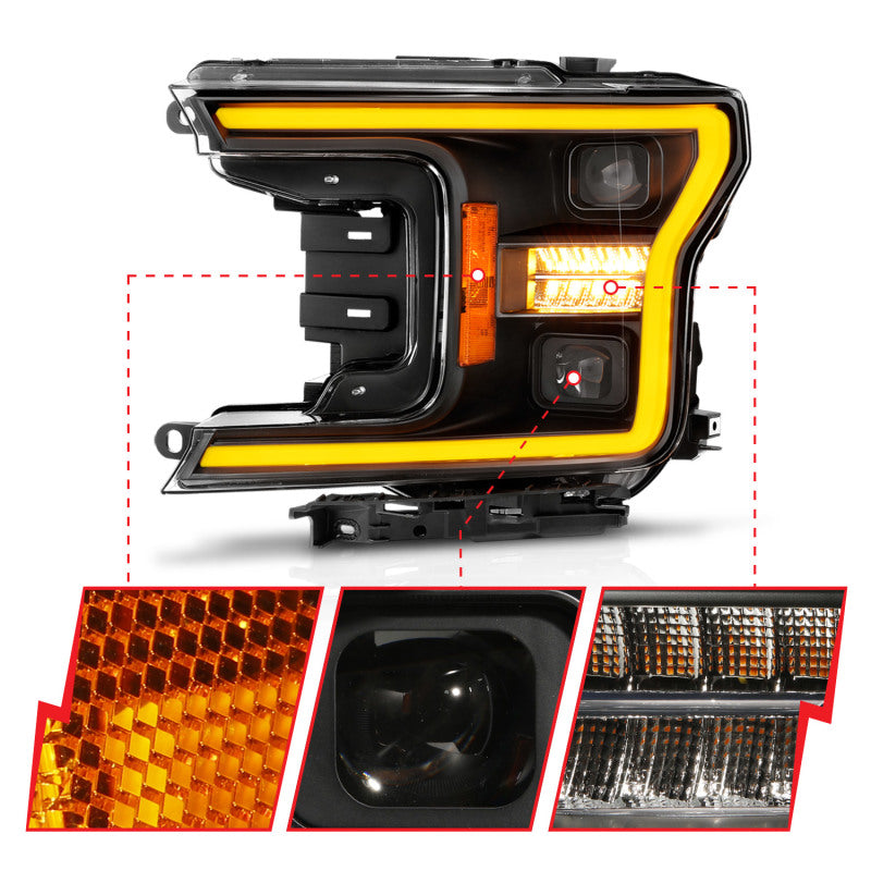 ANZO 2018-2020 Ford F-150 LED Projector Headlights