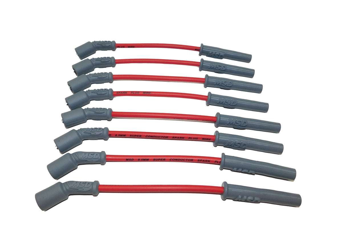 MSD 32829 Super Conductor Spark Plug Wire Set - 99-13 GM Truck & SUV - Red