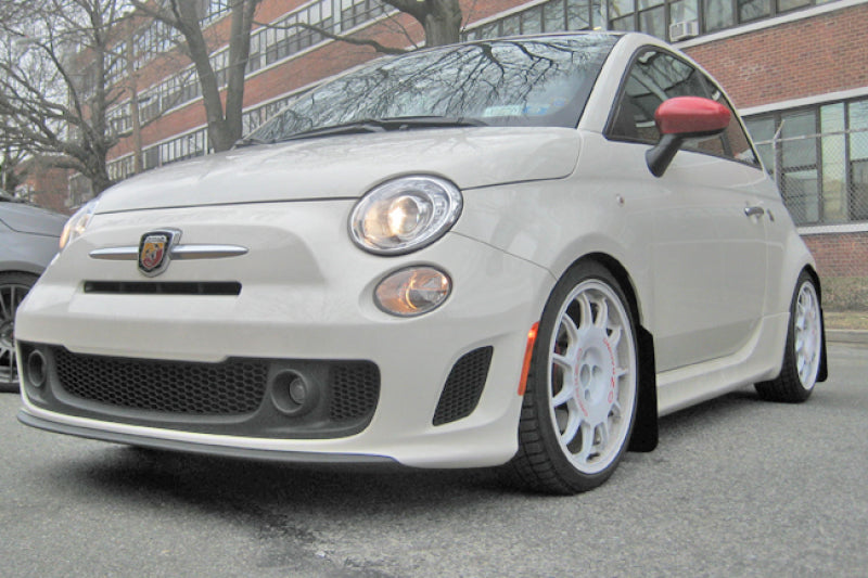 Rally Armor UR Mud Flaps - 2012-2019 Fiat 500 - Black/Red Logo - #MF25-UR-BLK/RD