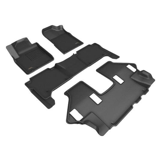 3D MAXpider Kagu Front, Rear & 3rd Row Floor Mats for 2019-2024 Nissan Armada