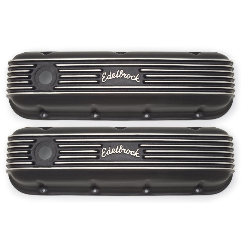 Edelbrock 41853 Valve Cover Classic Series Chevrolet 1965 and Later 396-502 V8 Black
