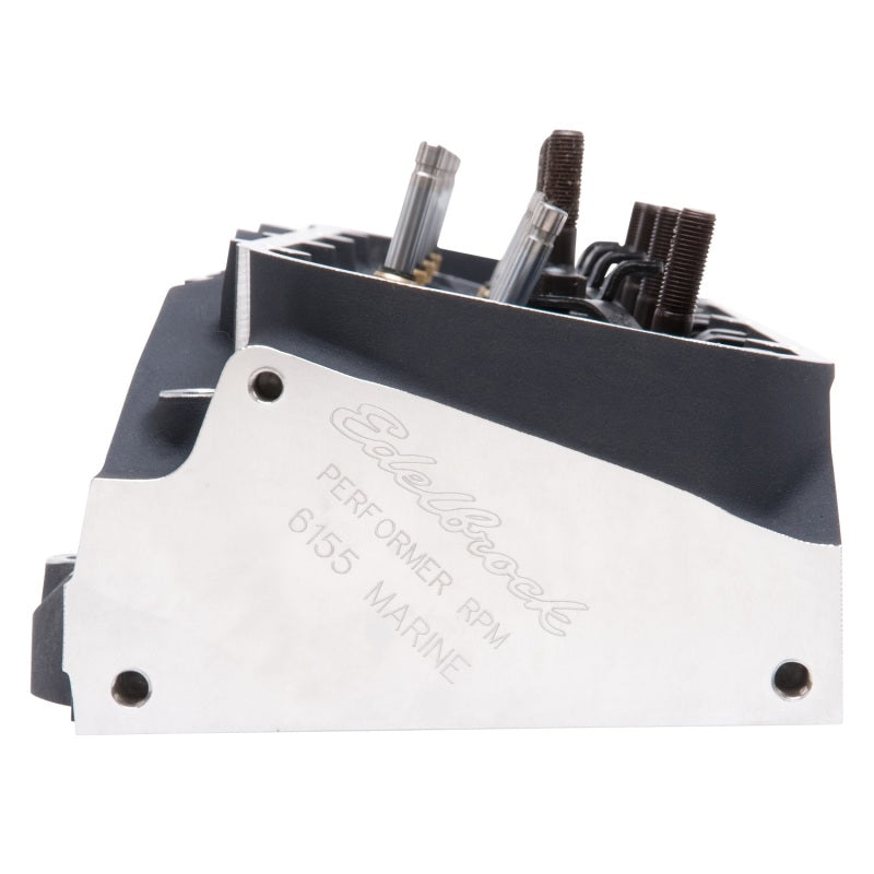 Edelbrock 61559 Single Marine BBC Rectangular Port Head with Valves