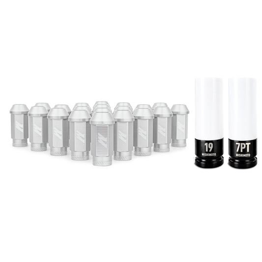 Mishimoto Aluminum Locking Lug Nuts M12x1.25 20pc Set Silver - #MMLG-125-20LSL