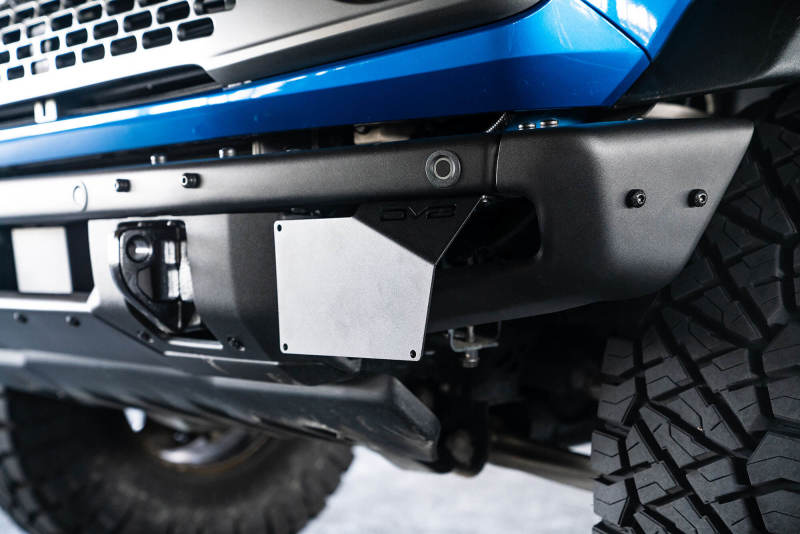 DV8 Offroad 21-22 Ford Bronco Factory Front Bumper License Relocation Bracket - Side - #LPBR-02