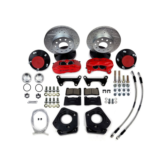 Baer Brakes 70 Ford Fairlane 11in SS4 Alum Hub Front SDZ Brake Kit - Black — Fits 1970-73 Ford Mustang, 70 Fairlane, 70 Falcon, 70-74 Maverick…