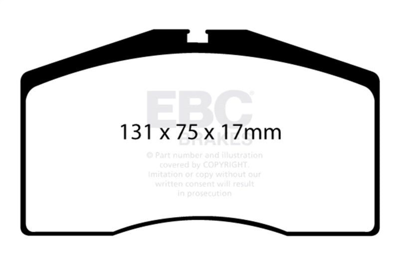 EBC 1993-1995 Porsche 911 (964) 3.6 Turbo Yellowstuff Front Brake Pads DP4997R