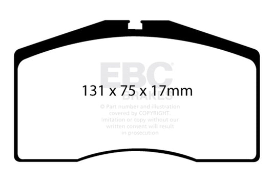 EBC 93-95 Porsche 911 (964) 3.6 Turbo Yellowstuff Front Brake Pads DP4997R