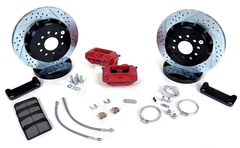 Baer Brakes 98-02 Chevrolet Camaro 13in SS4+ Rear SDZ Brake Kit - Fire Red