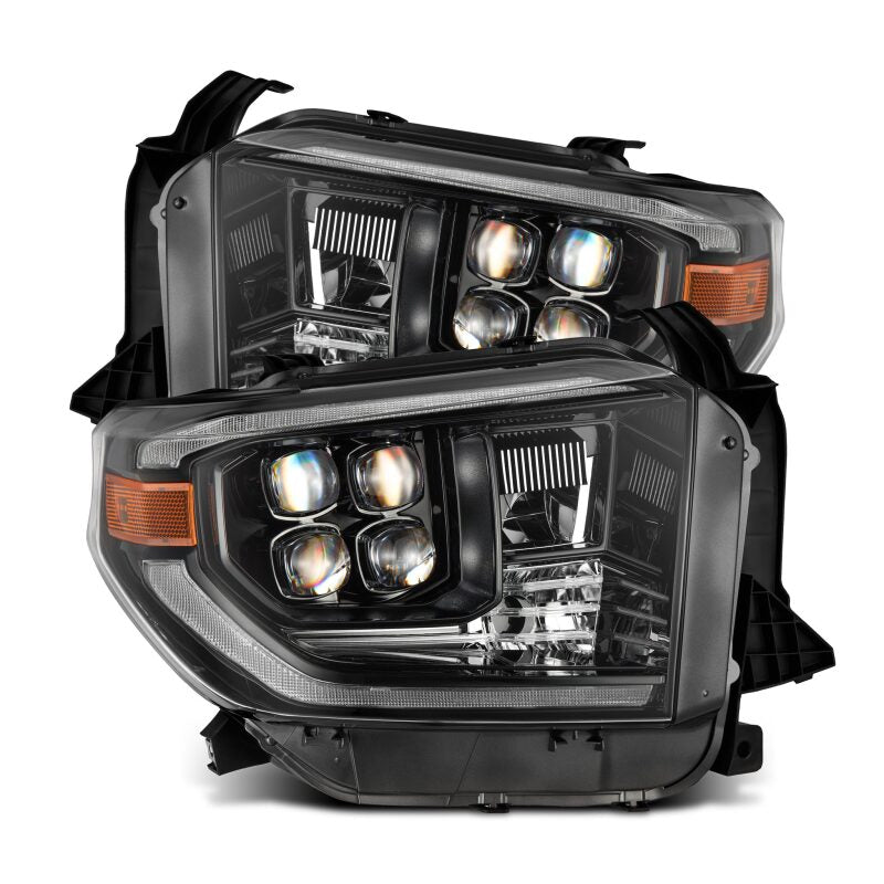 AlphaRex 880832 14-21 Toyota Tundra NOVA-Series LED Projector Headlights Alpha-Black w/Activation Light & Sequential Signal + DRL