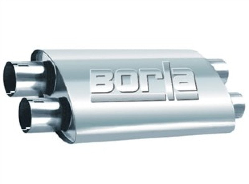 Borla 400493 Universal ProXS Muffler - Oval Dual/Dual Inlet/Outlet 2.5in Tubing 19inx4inx9.5in Case - #400493