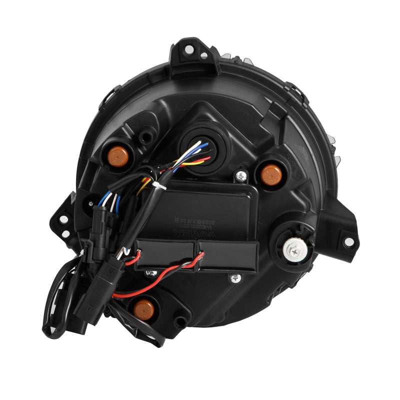 AlphaRex 880867 18-23 Jeep Wrangler JL/Gladiator JT LED Projector Headlights Alpha-Black w/ Activation Light/Sequential Signal
