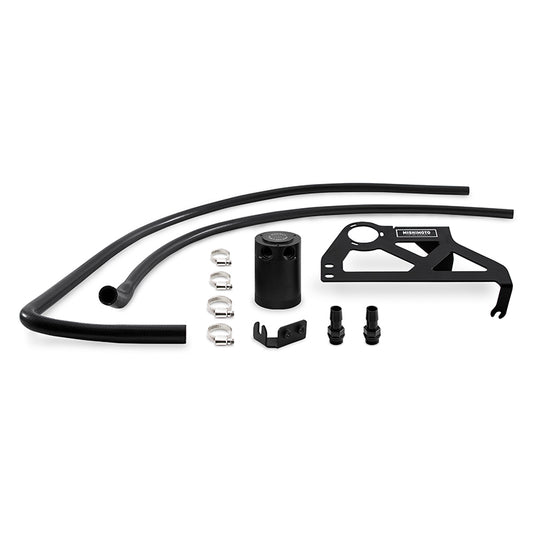 Mishimoto 12-18 Jeep Wrangler JK Baffled Oil Catch Can Kit - Black - #MMBCC-WR6-12PBE2