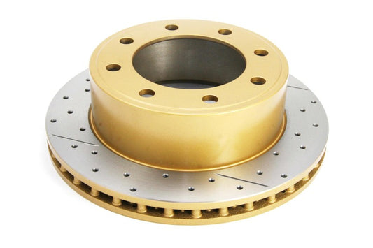 DBA 99-04 Ford F-250 / F-350 / F-450 Super Duty (also F53 & F59 Chassis) Rear Street Series Drilled & Slotted Rotor