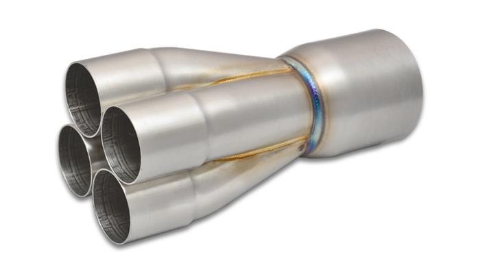 Vibrant 4-1 SS Merge Collectors (2in Inlet Slipover ID 3in Merge Outlet OD)