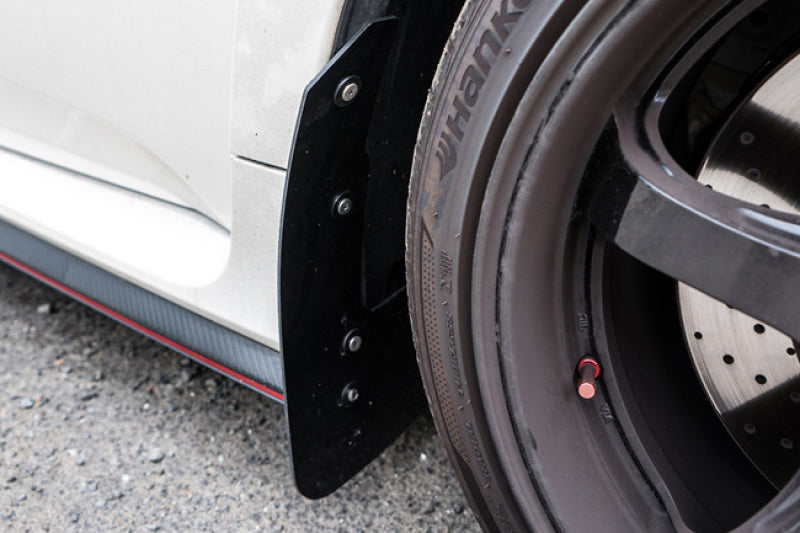 Rally Armor Mud Flaps - 2017-2021 Honda Civic - RAL UR Blk Flap/Dark Grey Logo - #MF47-UR-BLK/DGRY