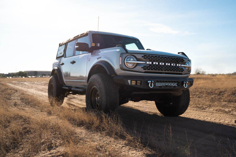 DV8 Offroad 2021+ Ford Bronco Bumper- Accommodates 20in Dual Row Light Bar & (4) 3in Pod Light Mount - #FBBR-03