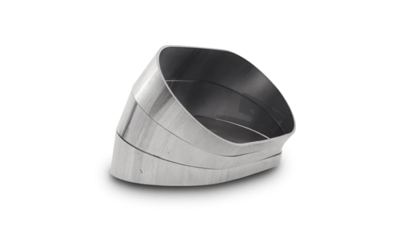 Vibrant Vertical 304 SS Oval Pie Cuts 3.5in OD Tight 45 Degree Elbow