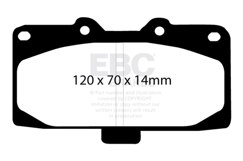 EBC 89-95 Nissan Skyline (R32) 2.6 Twin Turbo GT-R Redstuff Front Brake Pads DP31200C