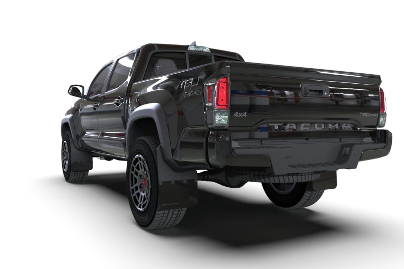Rally Armor Classic Mud Flaps - 2016-2023 Toyota Tacoma - Black/Black Logo - #MF94-BLK-MBK