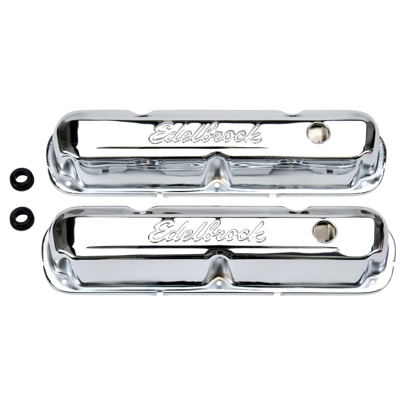 Edelbrock 4495 Valve Cover Signature Series Chrysler 1965-1991 318-340-360 CI V8 Chrome
