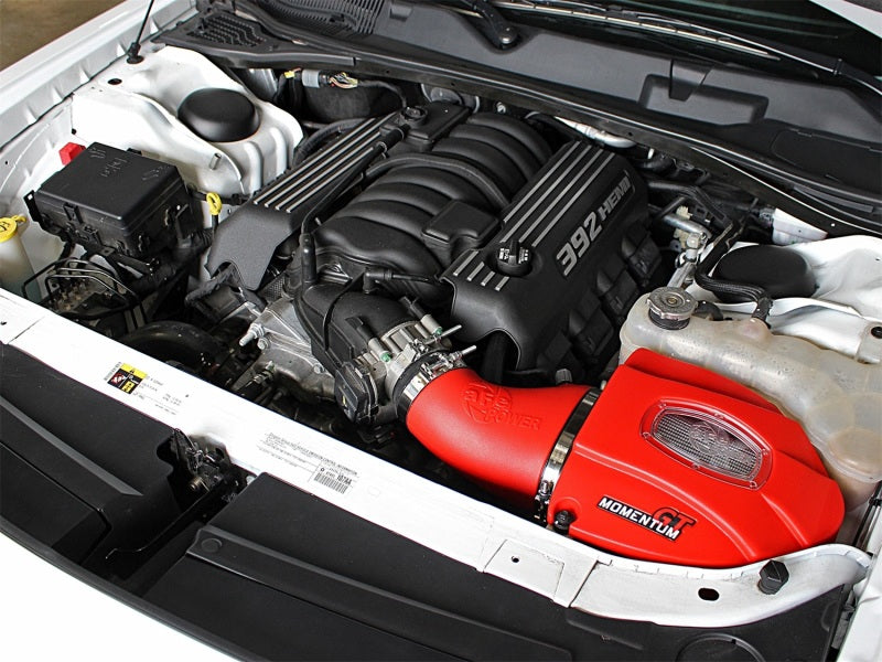 aFe Power 51-72203-R Momentum GT Cold Air Intake - 2011-2023 Dodge Challenger/Charger SRT8/392 / Chrysler 300 SRT V8-6.4L HEMI | Pro DRY S Red