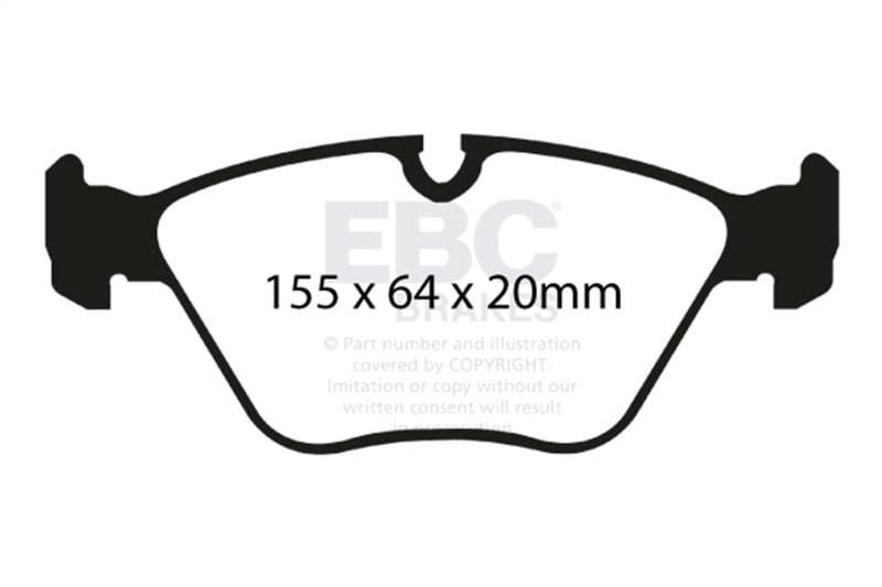 EBC 04-06 BMW X3 2.5 (E83) Redstuff Front Brake Pads DP31552C