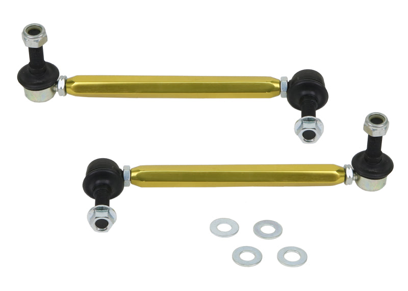 Whiteline KLC180-235 Universal Sway Bar Link Assembly Heavy Duty Adjustable 12mm Steel Ball/Ball Style for 2003-2007 Honda Accord, 2007-2010 Hyundai Elantra