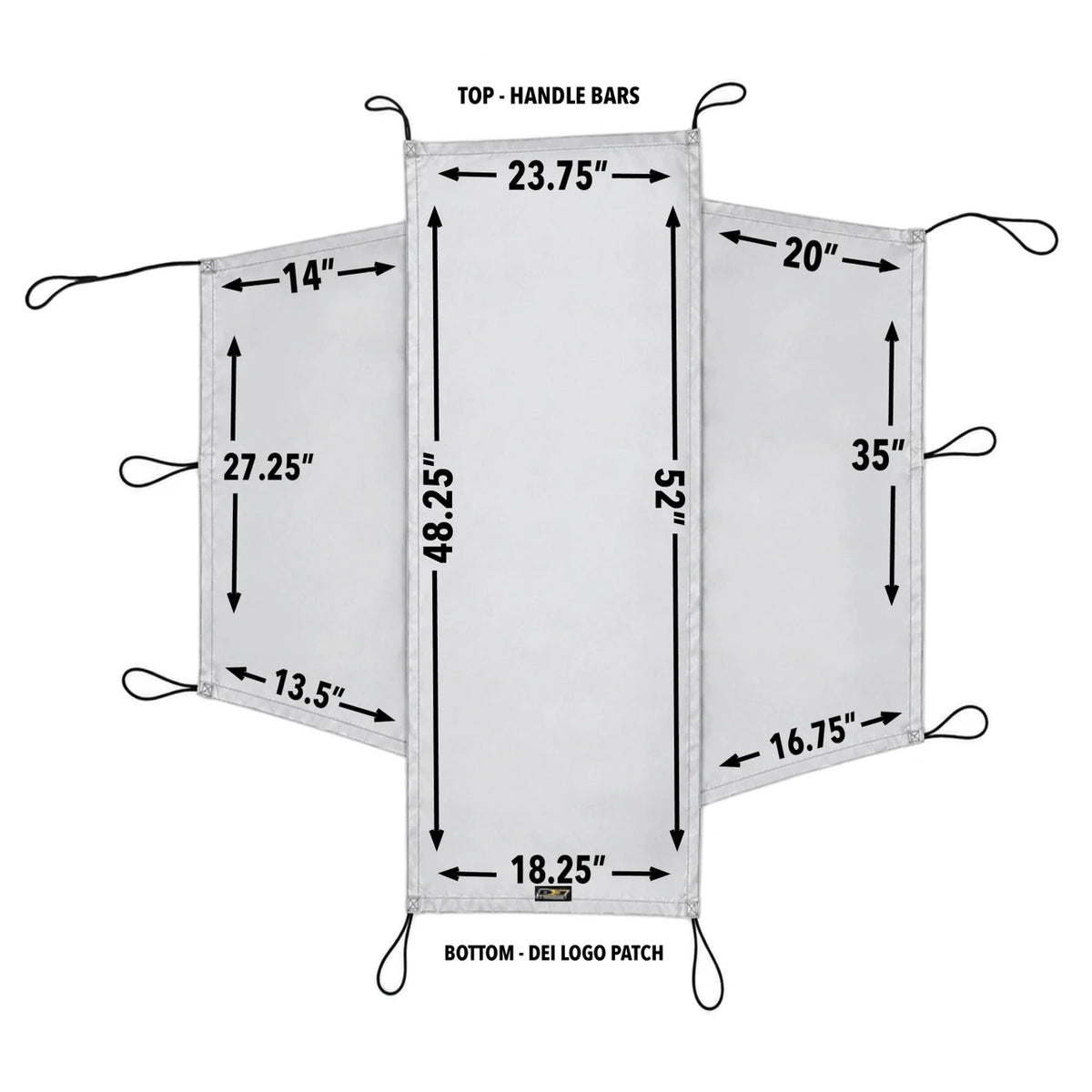 DEI Motorcycle Seat Shade with Hooks/Straps/Storage Bag