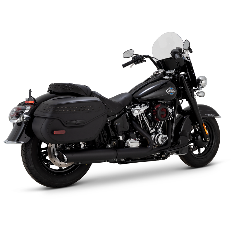Vance & Hines 46750 Twin Slash 4in Round Slip-Ons Black for 2025-2026 Harley-Davidson Softail